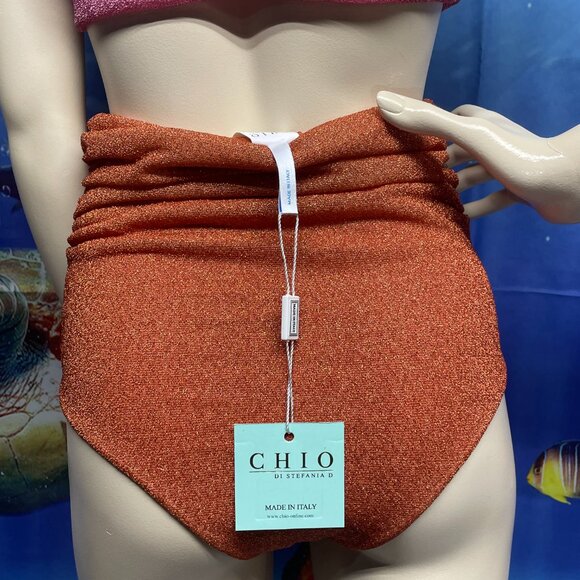 CHIO Di Stefania D 2PC METALLIC KNIT SWIMSUIT - Picture 5 of 6